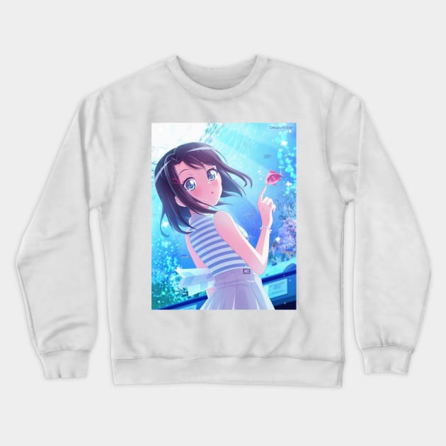 Okusawa Misaki - The Michelle-Eyed Fish Crewneck Sweatshirt by Despuntater